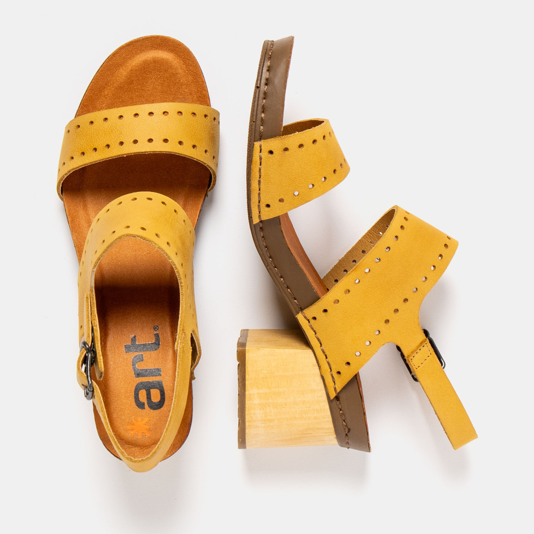 Sandalias con tacón 1864 ROMA YELLOW/ I WISH color Yellow