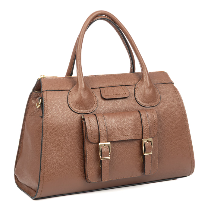 Bagaladi bolso tote mujer. Piel auténtica Dollaro.