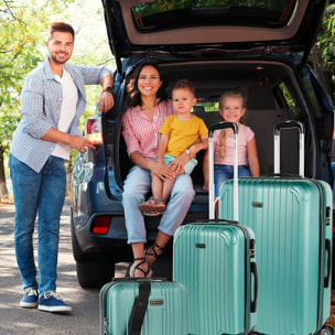 Juego De Maletas Rígidas Abs Itaca Sevron Aguamarina