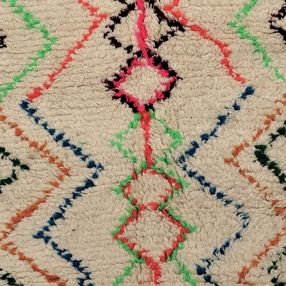Authentique tapis berbère fait à la main en laine motif ethnic LIHE