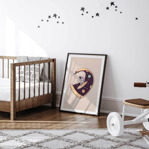 Affiche enfant surf en cosmos  Affiche seule