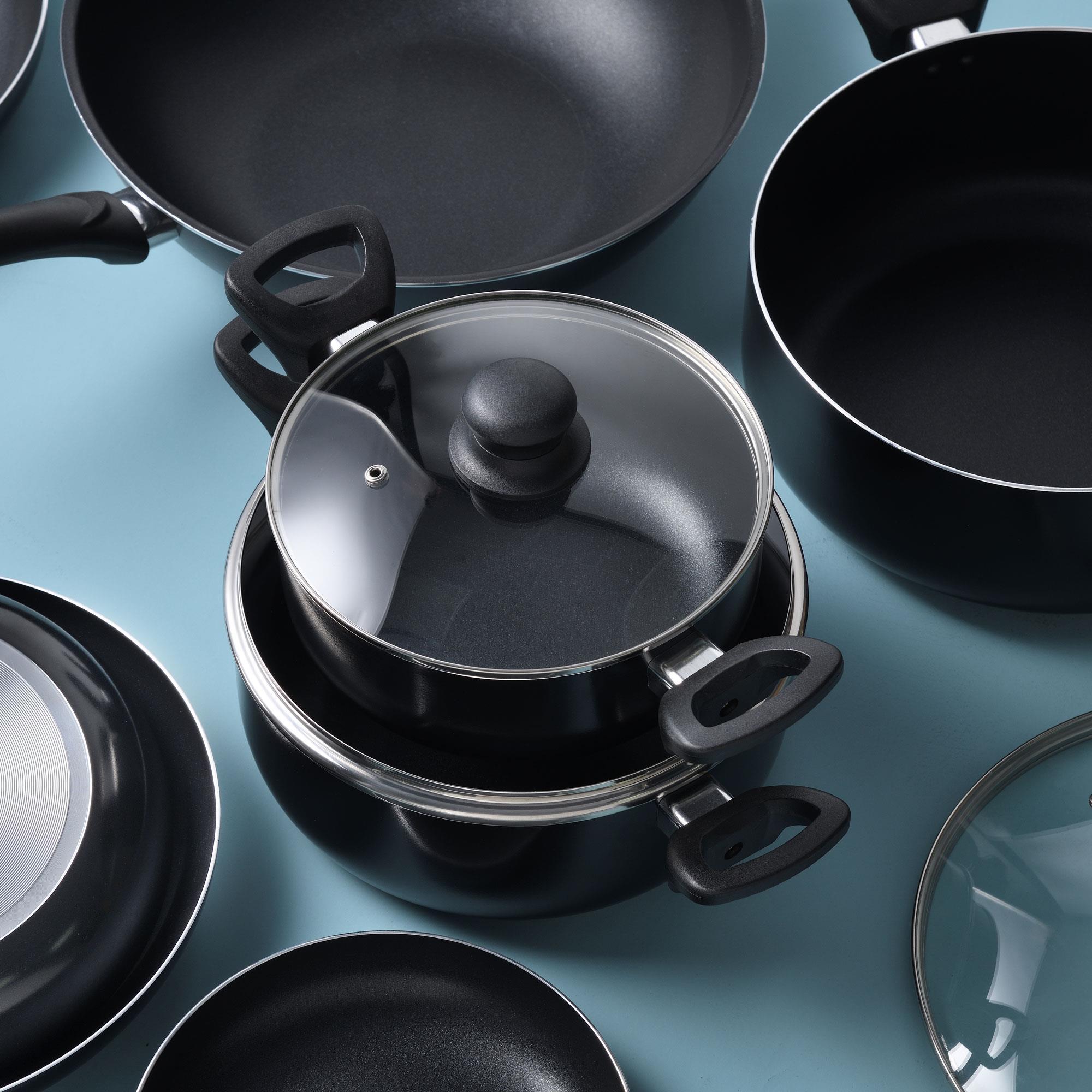 Cacerola de ø24x10cm de 4,3l en aluminio prensado con tapa