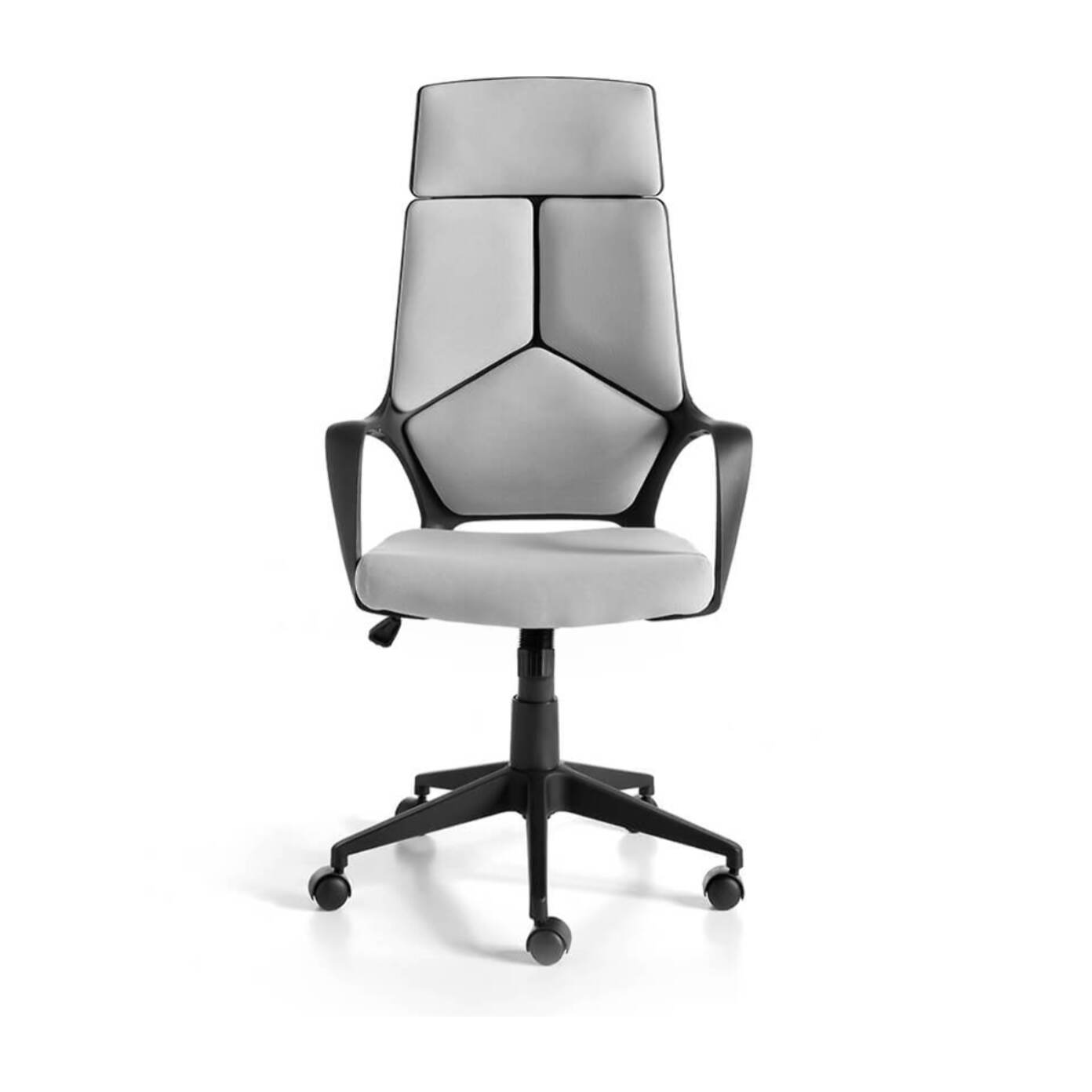 Sillón Angel Cerdá de oficina con grazos tapizado en tela patas en acero con ruedas 63x63x117cm