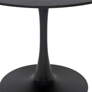 Table à manger "Elias" noir D102x76cm