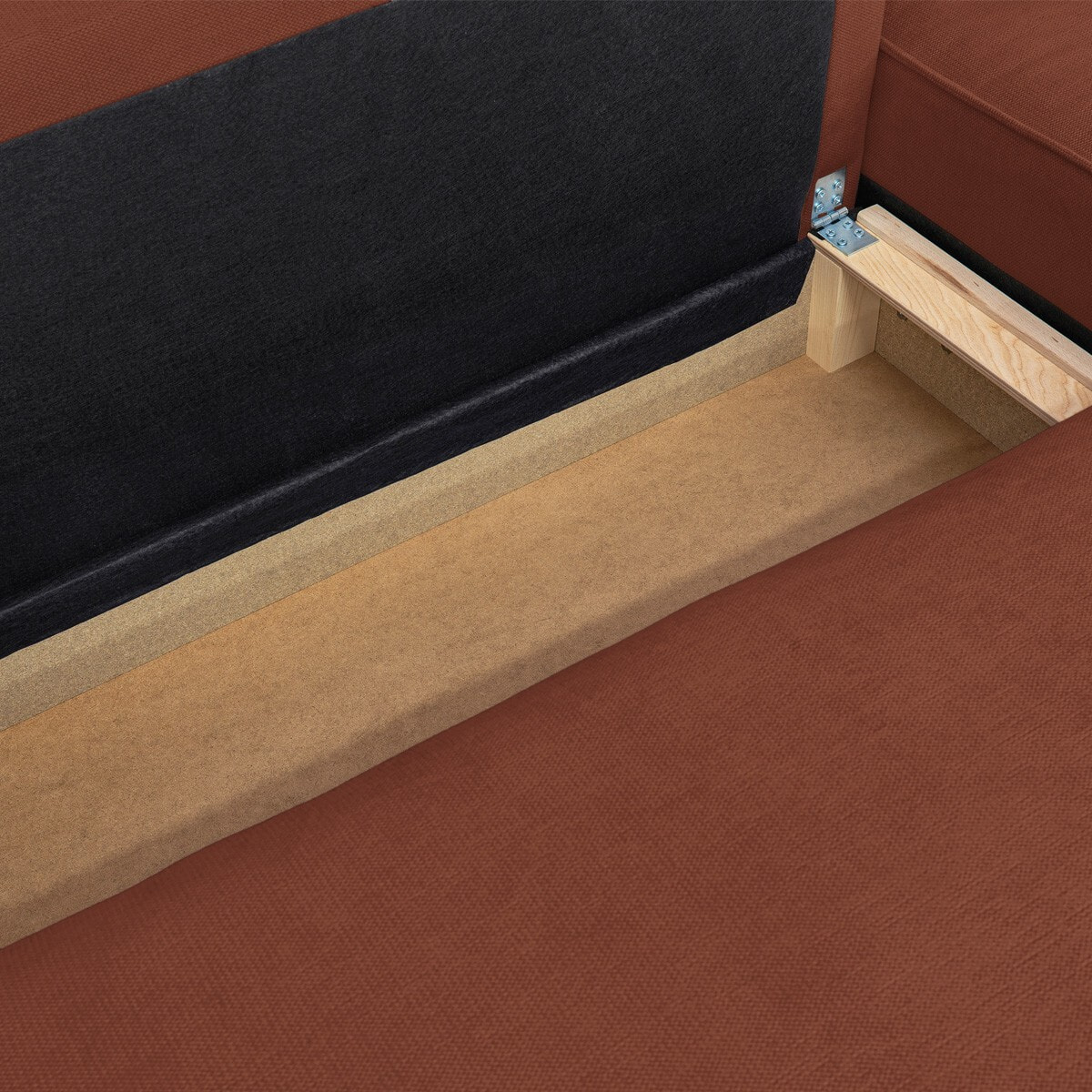 Canapé d'angle convertible 4 places en tissu chenille - LIVIA