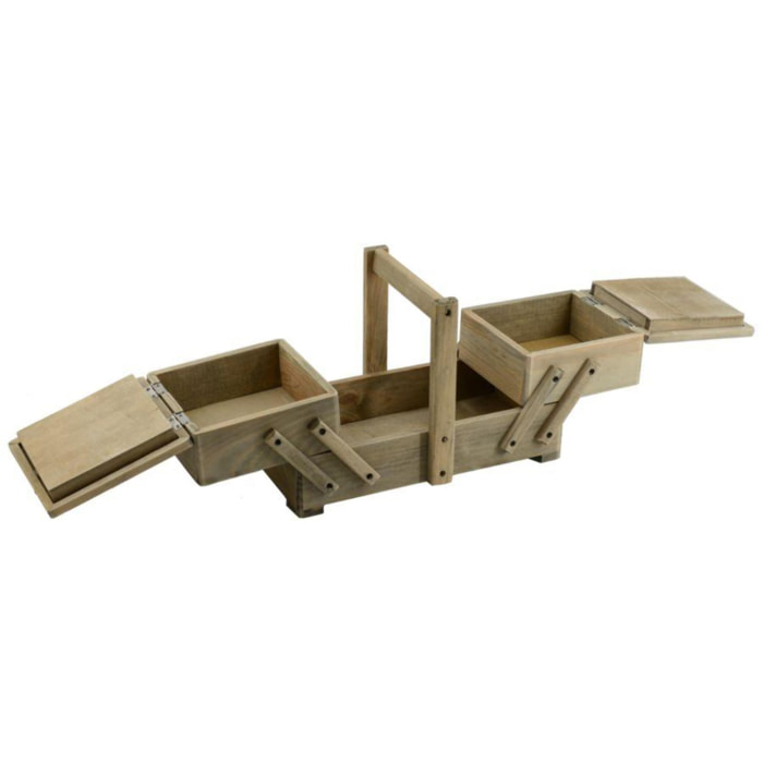 Portalavoro in legno rosina 2 cassetti cm33x16h22