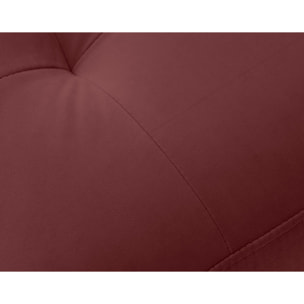 Isaure - pouf en velours - Bordeaux