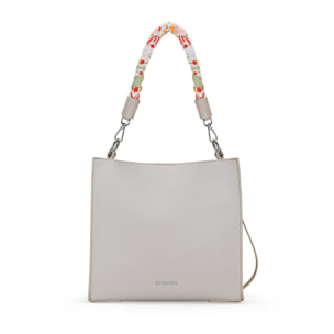 Bolso cuadrado piedra con asa de pañuelo