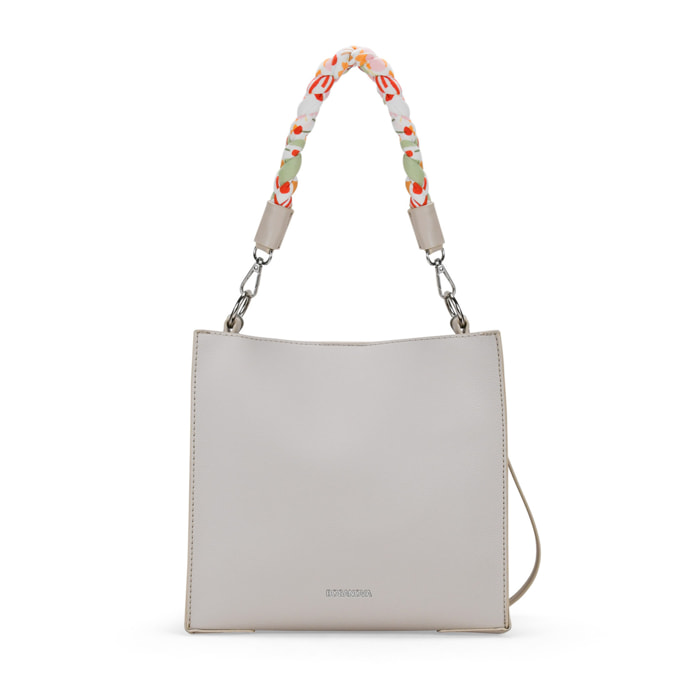 Bolso cuadrado piedra con asa de pañuelo