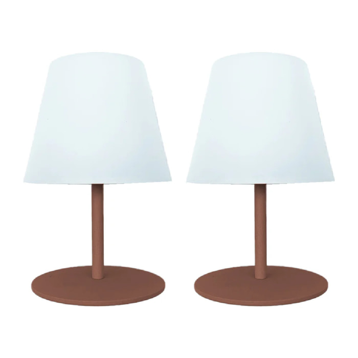 2 Lampe de table sans fil TWINS H16CM