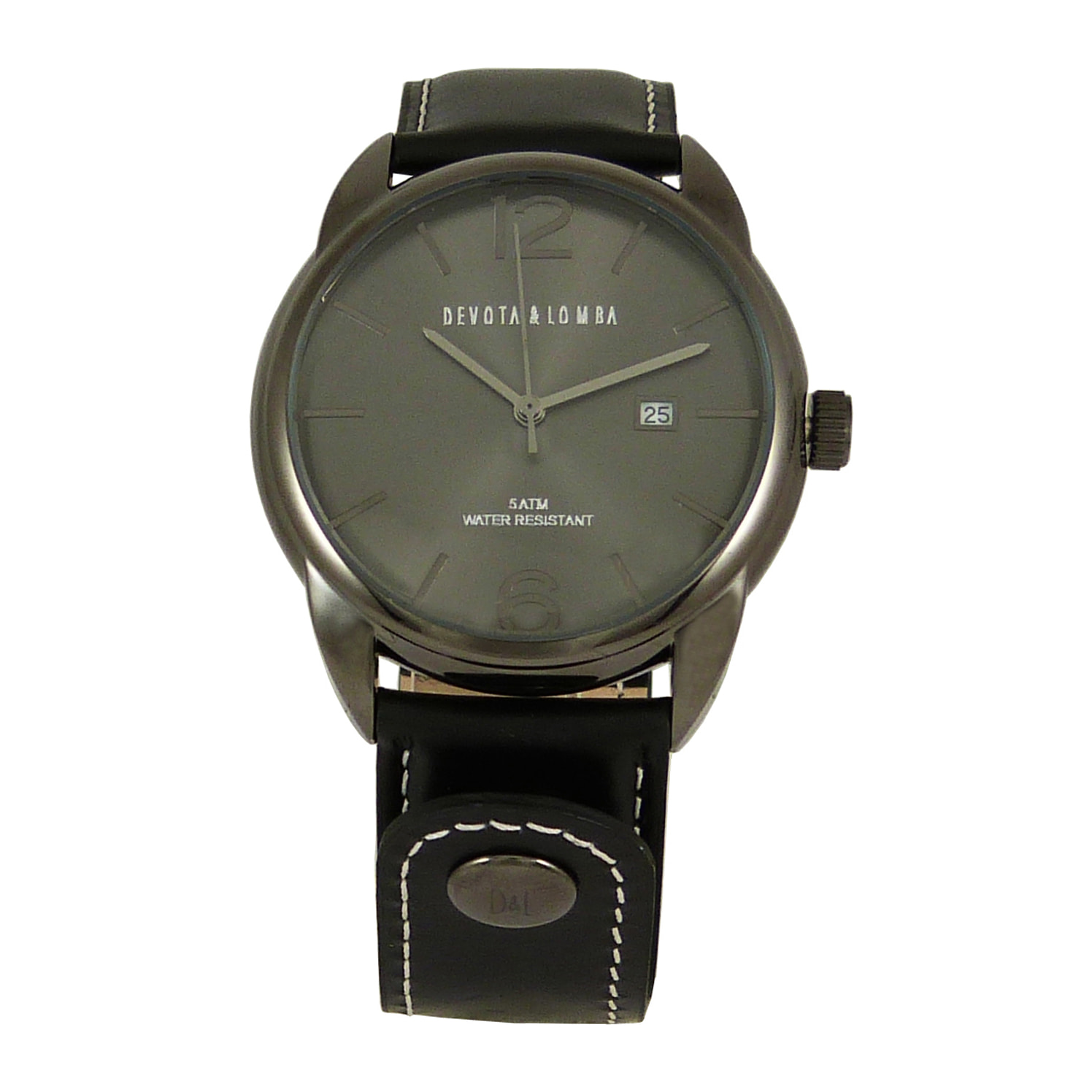Reloj Devota & Lomba DL009M-01BKBLACK Hombre Analogico Cuarzo con Correa de Piel