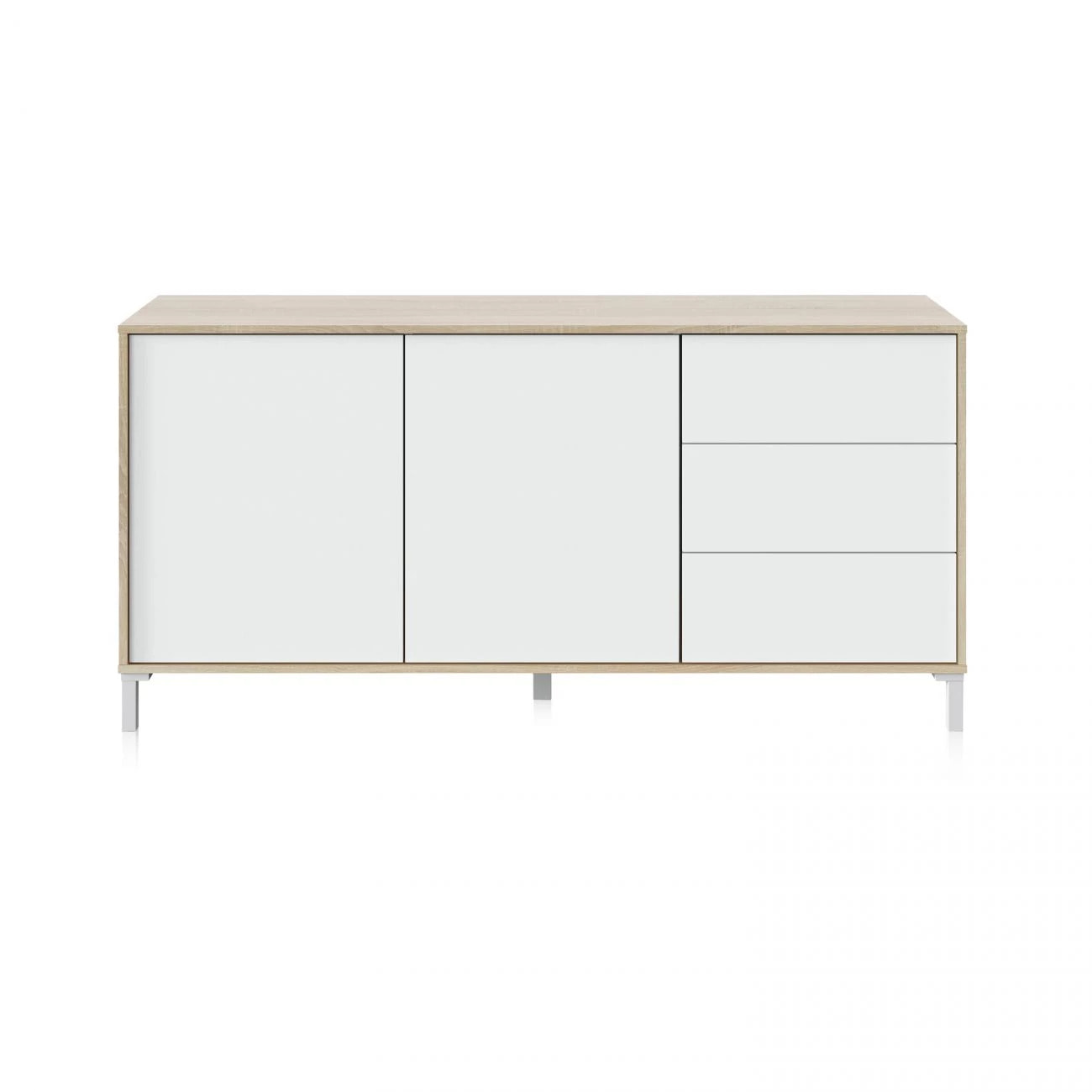Aparador Lea Blanco Artik (Blanco Mate) - Roble Canadian