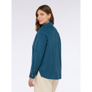 Fiorella Rubino - Camisa de pana - Petrol Blue