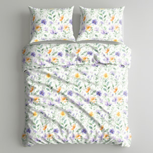 UNO CASA DESIGN Parure Copripiumino Dec.Bracciano_Matrimoniale_Lavanda