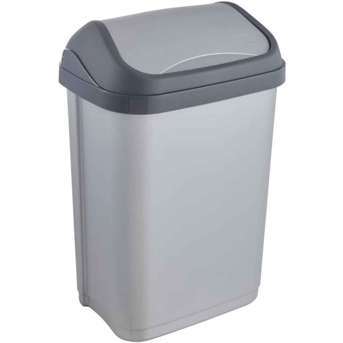 Cubo de Basura con Tapa Basculante, Swantje, Plateado