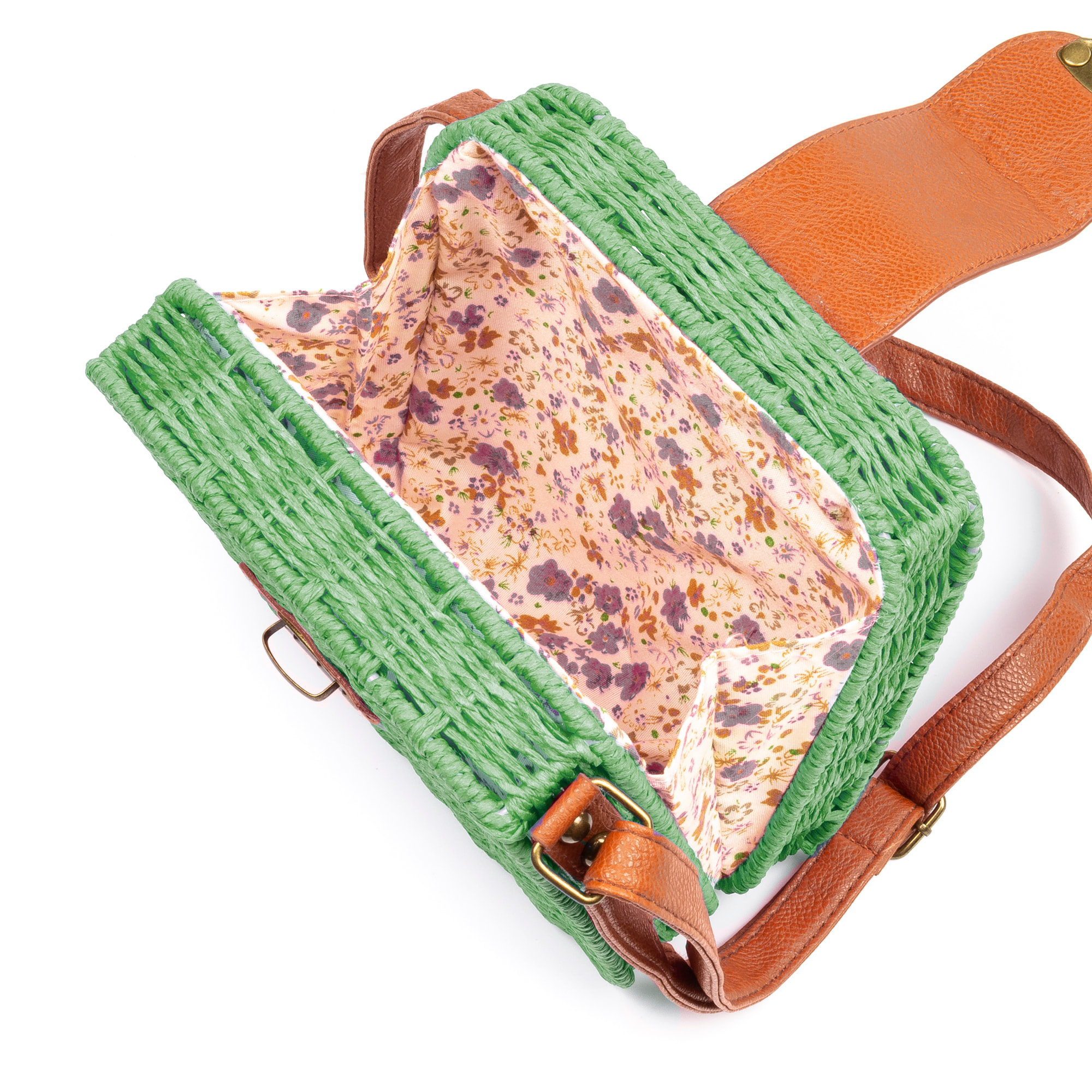 Empoli Bolso bandolera Mujer. Tejido Paja Piel Sintética PU