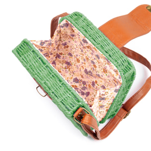 Empoli Bolso bandolera Mujer. Tejido Paja Piel Sintética PU