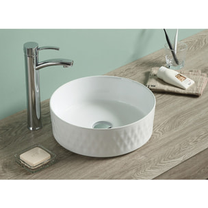 lot de 6 vasques à poser Infinitio 36 x 36 x 12 cm sans trop-plein, blanc brillant (SATINF3636-GVP06)