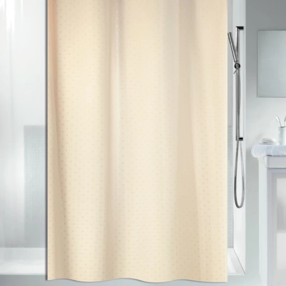 Rideau de douche Polyester RICCO 180x200cm Beige Spirella