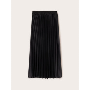 Motivi - Falda midi plisada de raso - Negro