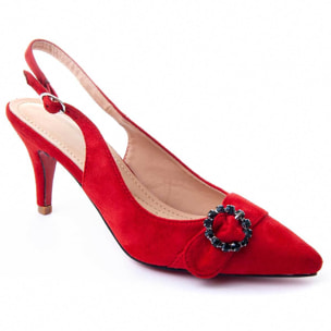 Zapatos de Tacón - Rojo - Altura: 6 cm