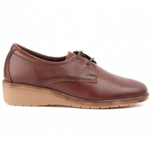 Oxford De Cuña - Marrón - Altura: 4 Cm