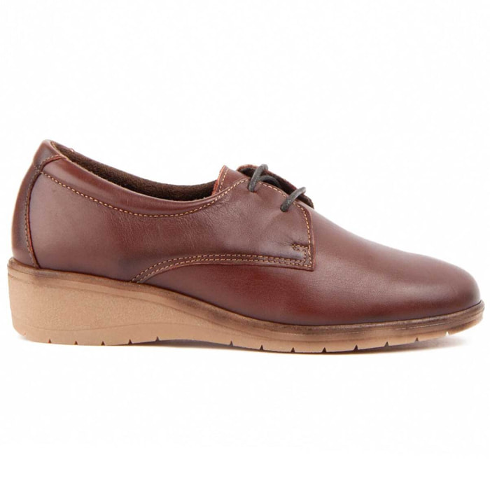 Oxford De Cuña - Marrón - Altura: 4 Cm