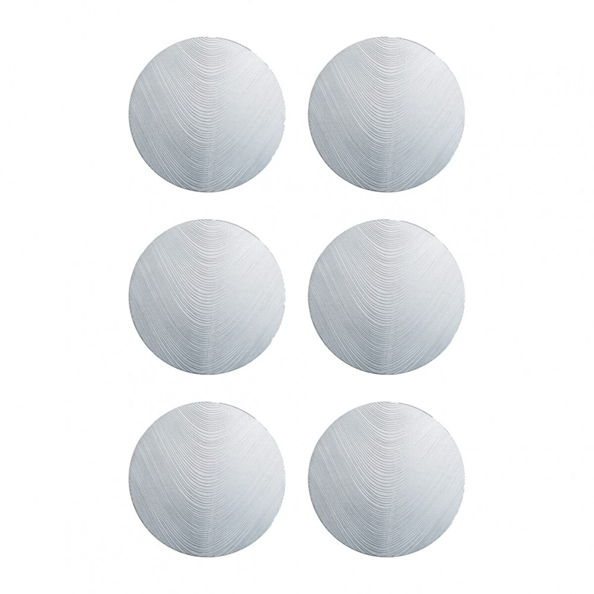 Dessous de verre argent raye - lot de 6