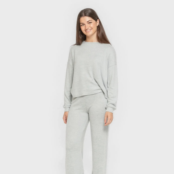 Pijama angorina liso celeste