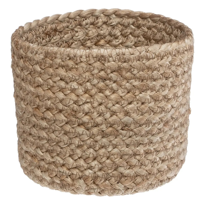 Set de 3 paniers - jute - blanc