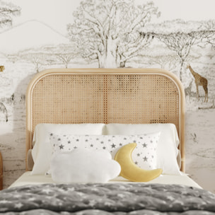 Tête de lit en rotin et cannage 90 cm - Grace