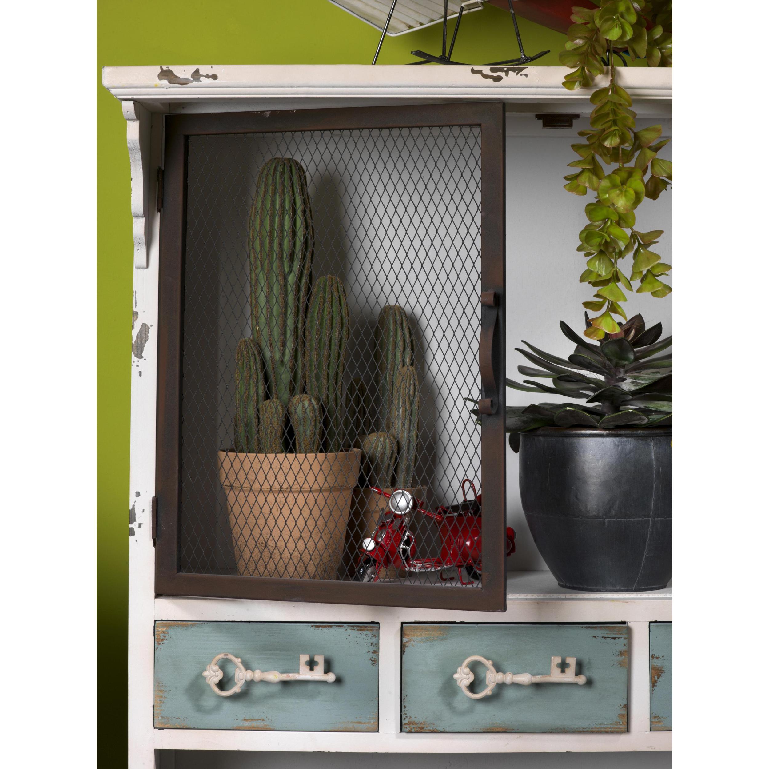 Cactus Con Vaso. Altezza 24 Cm - Pezzi 3 - 10X24X10cm - Colore: Verde - Bianchi Dino - Piante Artificiali