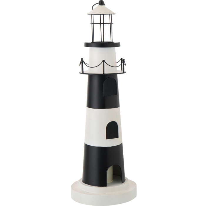 J-Line Phare avec Lumière - métal - noir/blanc