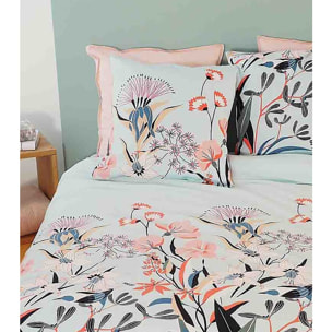 Parure Housse De Couette 3pcs 100% Satin De Coton Bio 78fils Paya