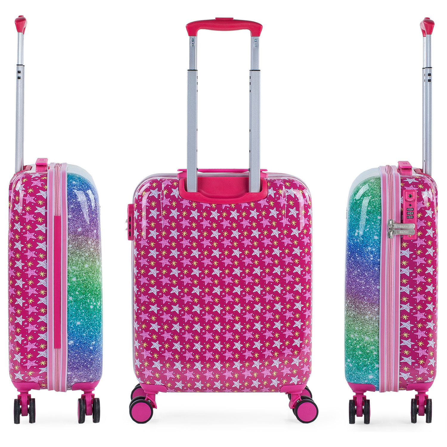 Maleta Cabina Y Neceser Skpat Shine Like A Star Fucsia