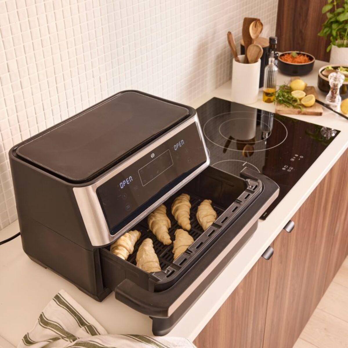 Friteuse sans huile ESSENTIELB EAF5 ,Noir, Flex Megazone XXL 11L