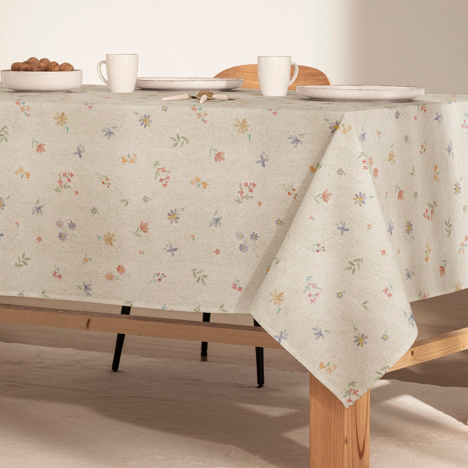 Mantel estampado antimanchas SHAYLA MULTICOLOR