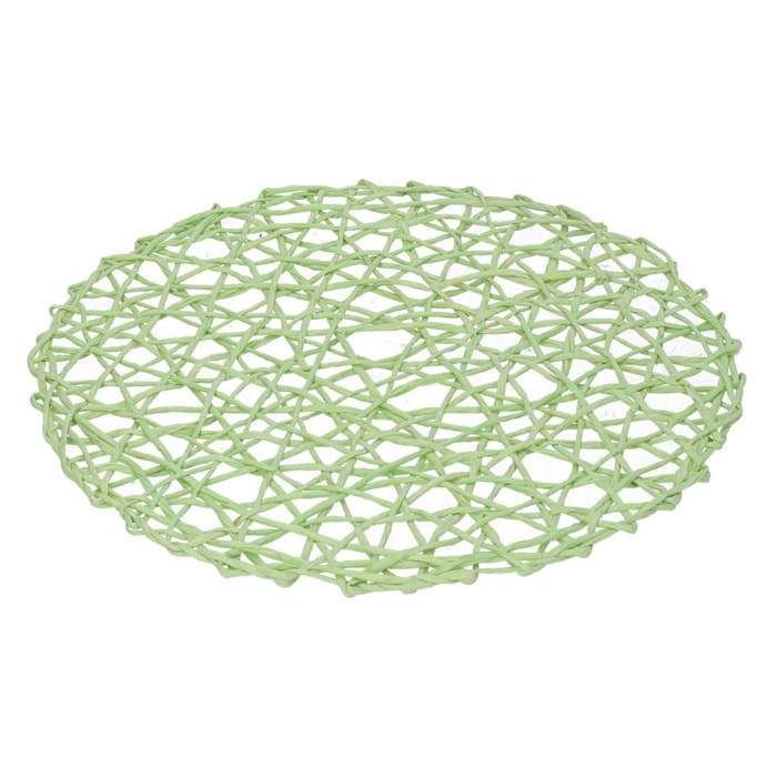 Tovaglietta in carta verde tondo cm ø38