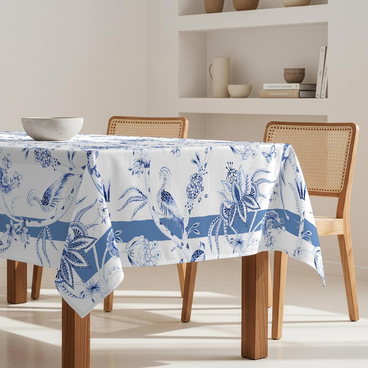 Nappe anti-taches Peacock - 100% coton -