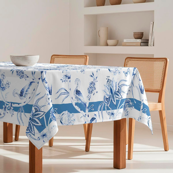 Nappe anti-taches Peacock - 100% coton -