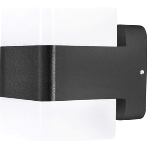 FORLIGHT Aplique IP44 Opalo LED 14.3W Blanco Neutro 4000K On/Off Negro Iluminación Interior Moderna y Eficiente