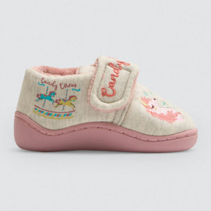 Scarpine per neonato con stampa unicorno e velcro