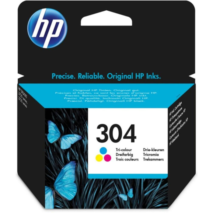 Cartouche d'encre HP Originale 304 3 Couleurs (CMY) - N9K05AE