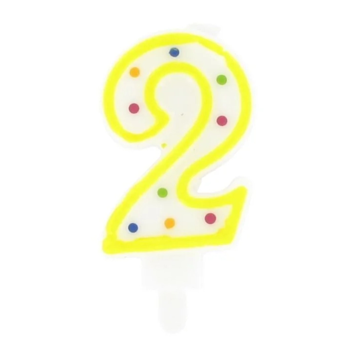 Bougie anniversaire chiffre 2 Fackelmann Rio Party