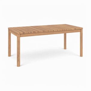 Table et chaises de jardin 6 personnes en bois de teck massif - Kora
