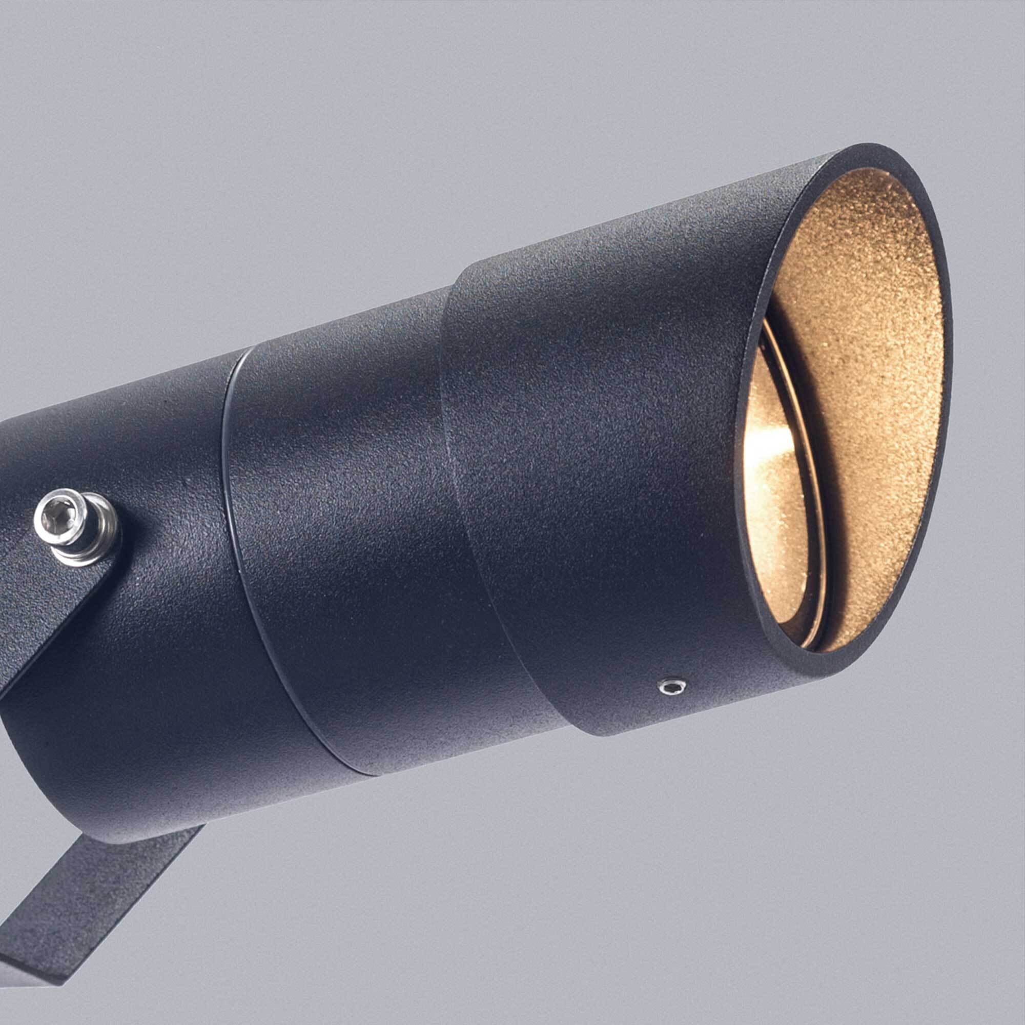 Forlight Ousia proyector exterior negro para bombilla GU10