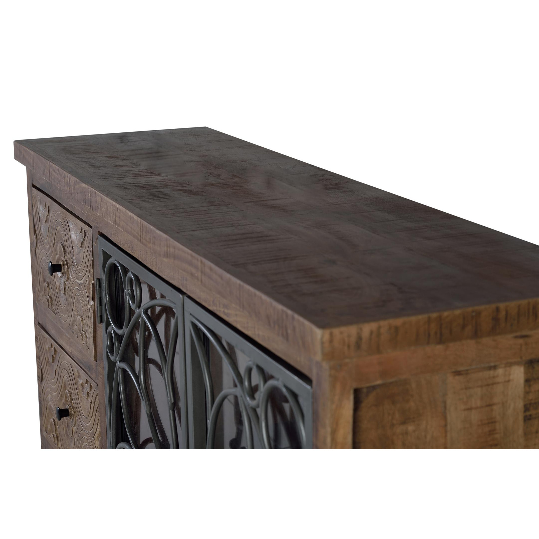 Aparador de Madera de Mango Estilo Industrial Moderno