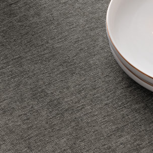 Nappe jacquard unie antitache Indra Grey