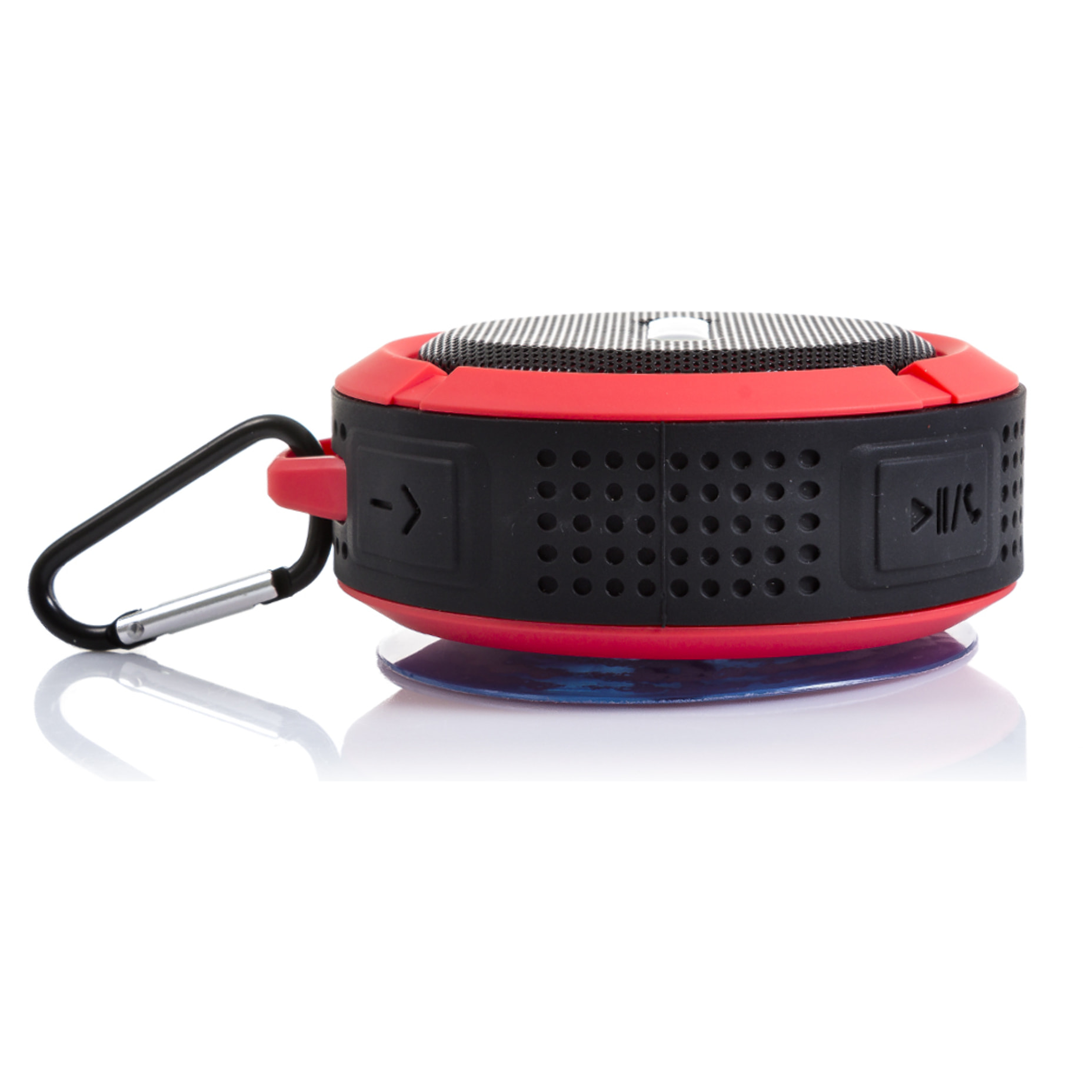 Altavoz bluetooth circular resistente al agua con ventosa C6