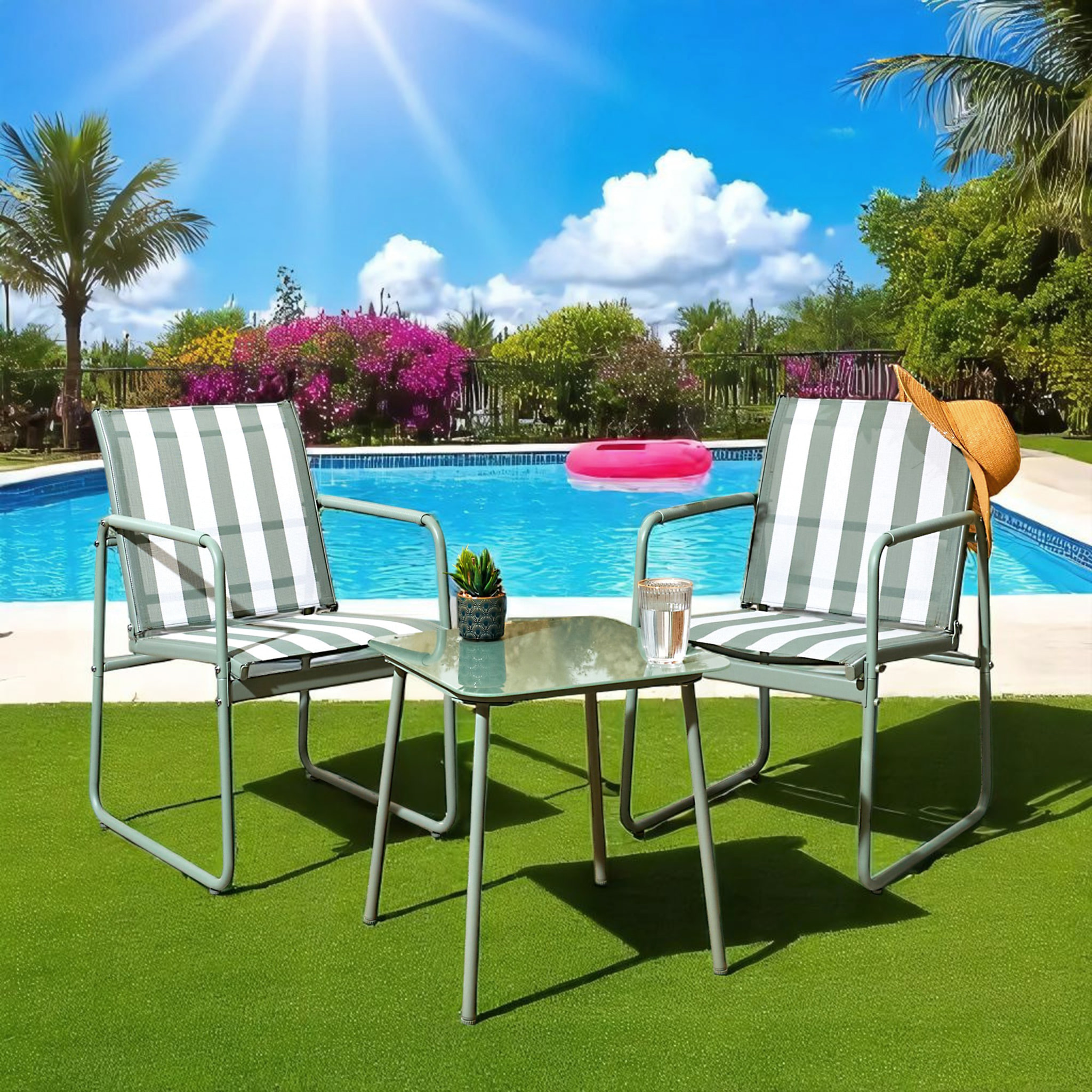 Salon De Jardin Namur 2pcs Beige